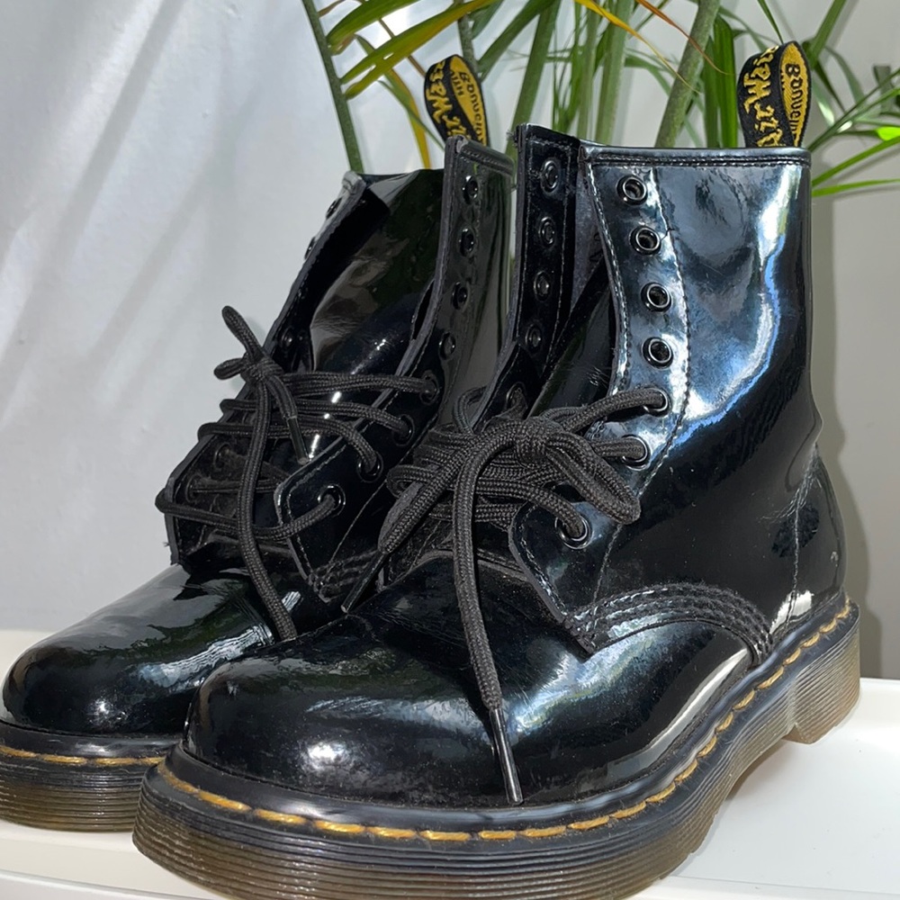 Dr. Martens Glossy Black Boots (w/ original box)